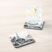 KrakenかタコEatting海賊船、黒または白 コースター (右側)