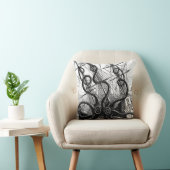 KrakenかタコEatting海賊船、20"枕 クッション (椅子)