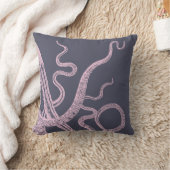 Krakenのタコの紫色の海モンスターの枕 クッション (ブランケット)