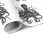 Krakenのビクトリアンなタコ、cthuluのSteampunkの紙 ラッピングペーパー (ロールコーナー)