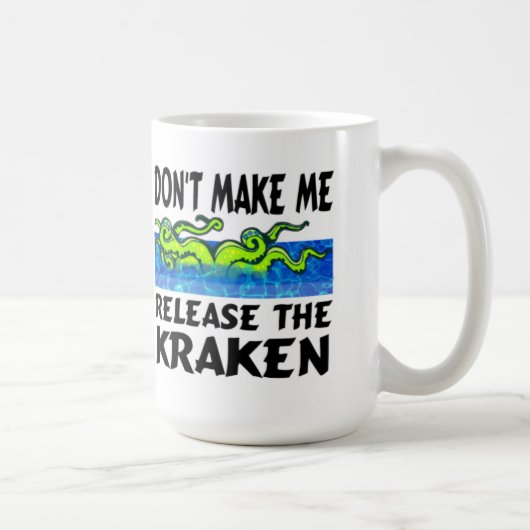 Krakenのマグを解放して下さい コーヒーマグカップ (右)