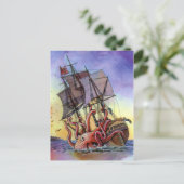 Krakenの攻撃の郵便はがき ポストカード (スタンド正面)