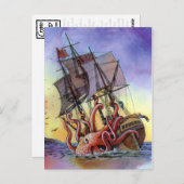 Krakenの攻撃の郵便はがき ポストカード (正面/裏面)