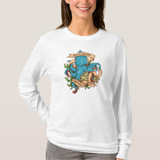 Krakenモンスターのタコの上昇 Tシャツ