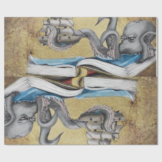 Kraken ラッピングペーパー (フラット)