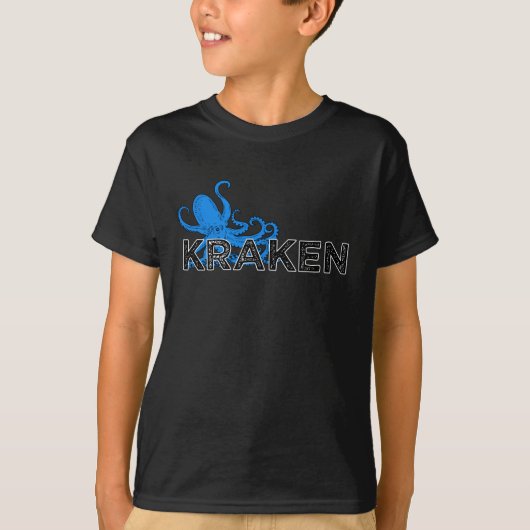 Kraken -青 tシャツ (正面)