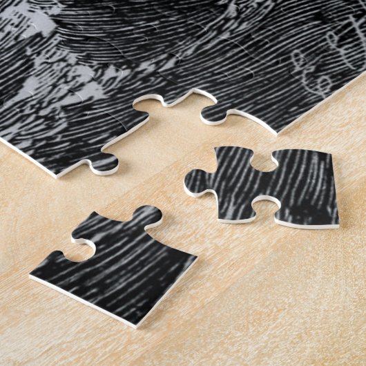 Kraken Attacking Ship vintage etching ジグソーパズル (側面)