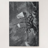 Kraken Attacking Ship vintage etching ジグソーパズル (縦)