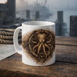 Kraken Mark Pirate Sigil コーヒーマグカップ
