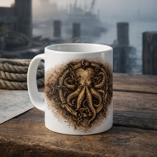 Kraken Mark Pirate Sigil コーヒーマグカップ