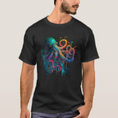 Kraken Octopus Sailing Ocean 2 Tシャツ (正面)