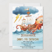 Kraken octopus theme invitation 招待状 (正面)