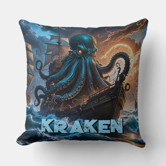 Kraken Sea Monster クッション (正面)