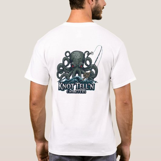 Kraken - Virginia Beach Fishing Charter Tシャツ (裏面)