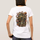 Kraken's Embrace - Vintage Dive Helmet Tシャツ (裏面)