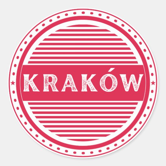 Krakow City Pride Emblem – Polish Identity ラウンドシール (正面)