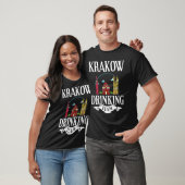 Krakow Poland City Trip Skyline Map Travel Tシャツ (ユニセックス)