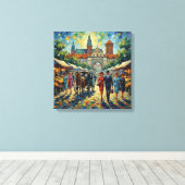 Krakow Poland Medieval Gate Stretched Canvas キャンバスプリント (インサイチュ (ウッドフロア))