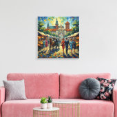 Krakow Poland Medieval Gate Stretched Canvas キャンバスプリント (インサイチュ (リビング))
