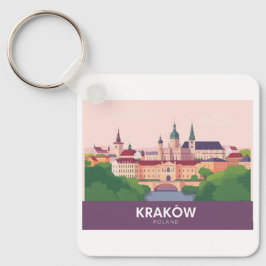 Kraków Poland Pastel Travel – Wawel Castle キーホルダー