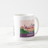 Kraków Poland Pastel Travel – Wawel Castle コーヒーマグカップ (正面右)