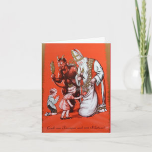 Krampusおよびセントニコラスカード シーズンカード