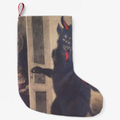 Krampusが人々を誘拐 スモールクリスマスストッキング (正面)