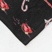 Krampusによって壊されるクリスマス フリースブランケット (角)