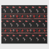 Krampusによって壊されるクリスマス ラッピングペーパー (フラット)