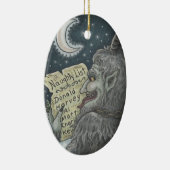 KRAMPUSのいけないリスト、クリスマスのゴシックのオーナメントの楕円形 セラミックオーナメント (右)