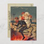 Krampusのまれな赤毛の郵便はがき シーズンポストカード (正面/裏面)