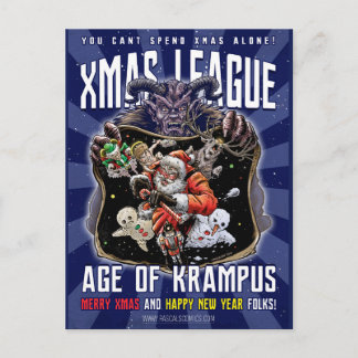 Krampusのクリスマスリーグ年齢 シーズンポストカード
