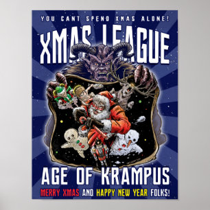 Krampusのクリスマスリーグ年齢 ポスター