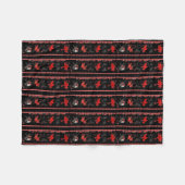 Krampusのクリスマス・パーティ フリースブランケット (正面(横))