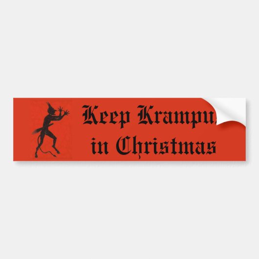 Krampusのバンパーステッカーは"保ちますクリスマスのKrampusを" バンパーステッカー (正面)