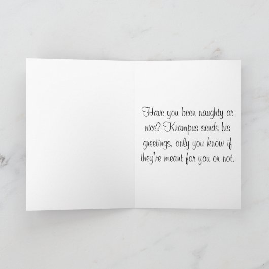 Krampusの休日の挨拶状からの挨拶 シーズンカード (内部)
