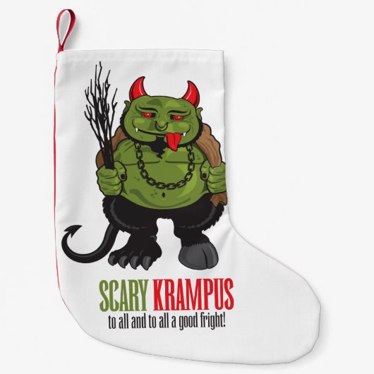 Krampusの少しストッキング スモールクリスマスストッキング (正面)