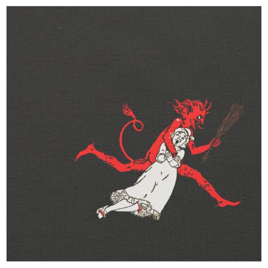 Krampusの黒い生地 ファブリック (クローズアップ)