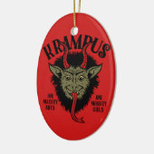 Krampusはいけないに直面します セラミックオーナメント (左)