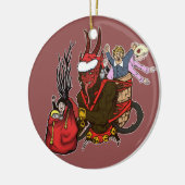 Krampusはいけない子供のオーナメントをつかまえました セラミックオーナメント (左)