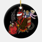 Krampusはいけない子供のオーナメントをつかまえました セラミックオーナメント (裏面)