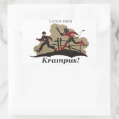 Krampusは子供を追跡します 長方形シール (バッグ)