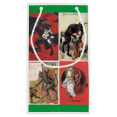 Krampusは来ています! ヴィンテージのイメージのギフトバッグ スモールペーパーバッグ (裏面)