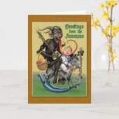 Krampusグリーティングカード カード (黄色い花)