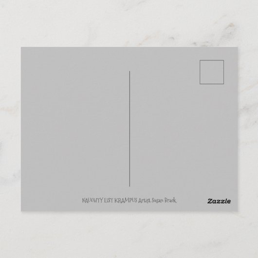 KRAMPUSリスいけなト、怖いクリスマスストーリー ポストカード (裏面)