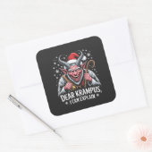 Krampus親愛 I Can Explain Christmas Santa スクエアシール (封筒)