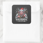 Krampus親愛 I Can Explain Christmas Santa スクエアシール (バッグ)