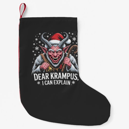 Krampus親愛 I Can Explain Christmas Santa スモールクリスマスストッキング (正面)