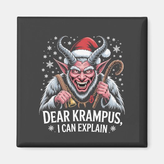 Krampus親愛 I Can Explain Christmas Santa マグネット (正面)