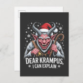 Krampus親愛 I Can Explain Christmas Santa 案内ポストカード (正面/裏面)